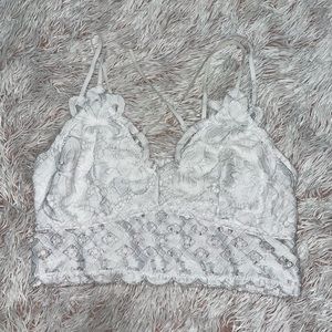 Trendy White Lace Bralette